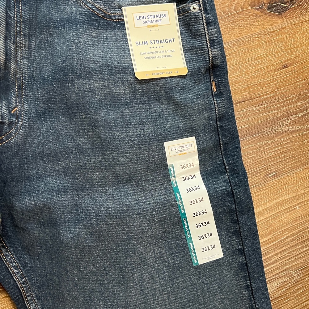 Levi's Dark Blue Straight Jeans - Picture 4 of 6